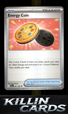 Energy Coin 081/086 Pokemon Uncommon SV: Black Bolt Card NM