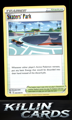 Skaters' Park 242/264 Pokemon Uncommon SWSH08: Fusion Strike Card NM