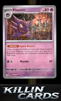 Haunter 093/165 Pokemon Uncommon SV: Scarlet & Violet 151 Card NM
