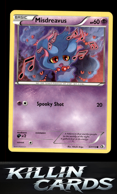 Misdreavus 57/113 Pokemon Common Legendary Treasures Card LP