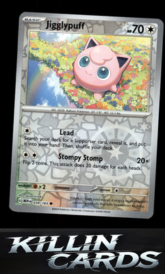 Reverse Holofoil Jigglypuff 039/165 Pokemon Common SV: Scarlet & Violet 151 Card