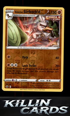 Reverse Holofoil Galarian Sirfetch'd 079/198 Pokemon Rare SWSH06: Chilling Reign