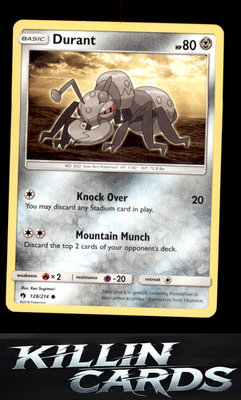 Durant 128/214 Pokemon Common SM - Lost Thunder Card NM