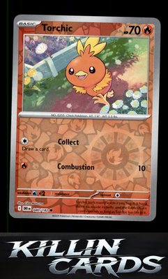 Reverse Holofoil Torchic 040/182 Pokemon Common SV10: Destined Rivals Card NM
