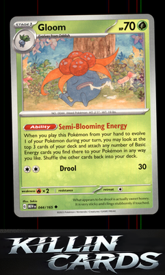 Gloom 044/165 Pokemon Uncommon SV: Scarlet & Violet 151 Card NM