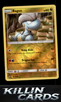 Reverse Holofoil Bagon 42/70 Pokemon Common Dragon Majesty Card NM