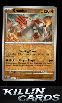 Reverse Holofoil Groudon 049/131 Pokemon Rare SV: Prismatic Evolutions Card NM