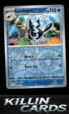 Reverse Holofoil Lumineon 036/142 Pokemon Uncommon SV07: Stellar Crown Card NM
