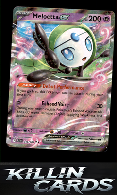 Meloetta ex 044/086 Pokemon Double Rare SV: Black Bolt Card NM