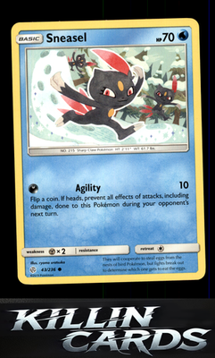 Sneasel 43/236 Pokemon Common SM - Cosmic Eclipse Card NM