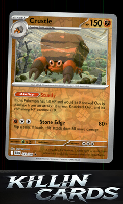 Reverse Holofoil Crustle 052/086 Pokemon Uncommon SV: Black Bolt Card NM