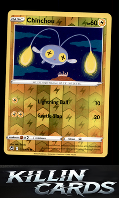 Reverse Holofoil Chinchou 051/195 Pokemon Common SWSH12: Silver Tempest Card NM