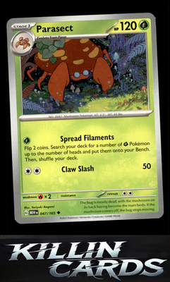 Parasect 047/165 Pokemon Uncommon SV: Scarlet & Violet 151 Card NM