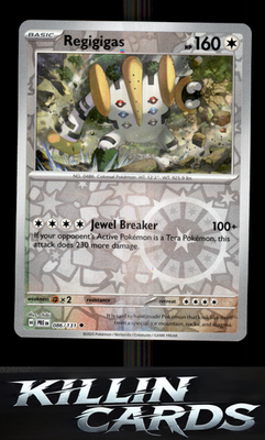 Reverse Holofoil Regigigas 086/131 Pokemon Uncommon SV: Prismatic Evolutions Car