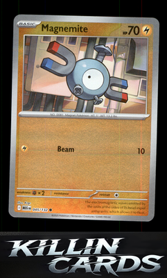 Reverse Holofoil Magnemite 045/132 Pokemon Common ME01: Mega Evolution Card NM