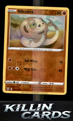 Reverse Holofoil Silicobra 081/163 Pokemon Common SWSH05: Battle Styles Card NM