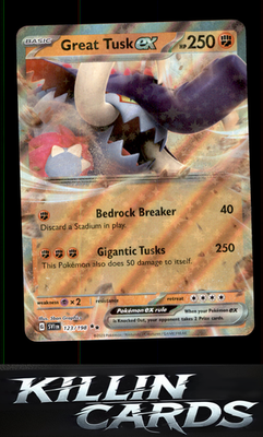 Great Tusk ex - 123/198 123/198 Pokemon Double Rare SV01: Scarlet & Violet Base