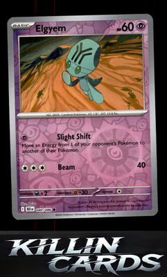 Reverse Holofoil Elgyem 040/086 Pokemon Common SV: Black Bolt Card NM