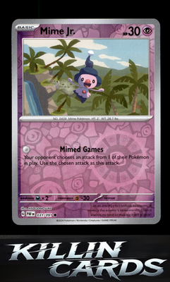 Reverse Holofoil Mime Jr. - 031/091 031/091 Pokemon Common SV: Paldean Fates Car