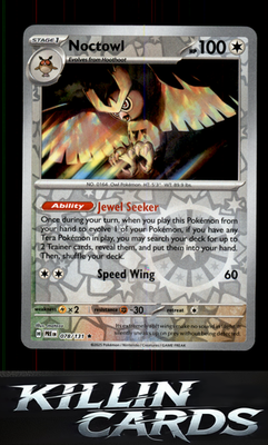 Reverse Holofoil Noctowl 078/131 Pokemon Rare SV: Prismatic Evolutions Card NM