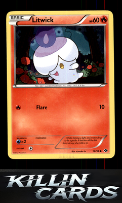 Litwick 18/99 Pokemon Common Next Destinies Card NM