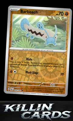 Reverse Holofoil Barboach 050/091 Pokemon Common SV: Paldean Fates Card NM