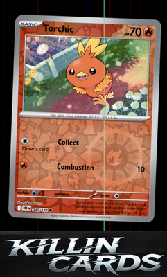 Reverse Holofoil Torchic 040/182 Pokemon Common SV10: Destined Rivals Card NM