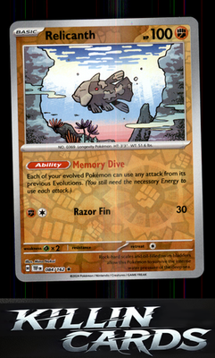 Reverse Holofoil Relicanth - 084/162 084/162 Pokemon Rare SV05: Temporal Forces
