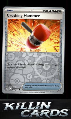 Reverse Holofoil Crushing Hammer 168/198 Pokemon Common SV01: Scarlet & Violet B