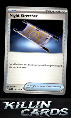 Night Stretcher 196/217 Pokemon Common ME: Ascended Heroes Card NM