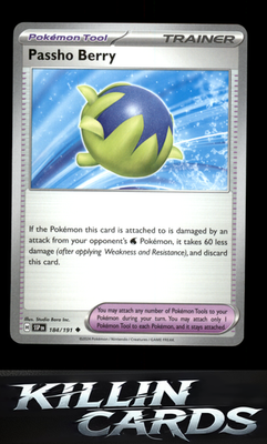 Passho Berry 184/191 Pokemon Uncommon SV08: Surging Sparks Card NM