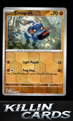 Reverse Holofoil Croagunk 023/064 Pokemon Common SV: Shrouded Fable Card LP