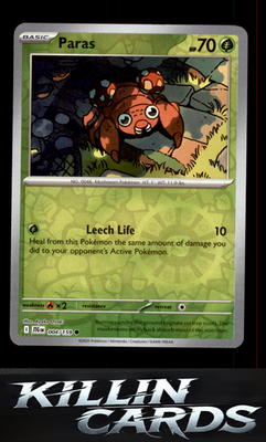 Reverse Holofoil Paras 004/159 Pokemon Common SV09: Journey Together Card NM
