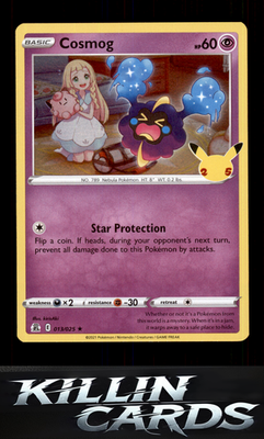 Cosmog 013/025 Pokemon Holo Rare Celebrations Card NM