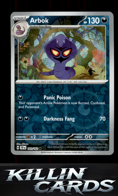 Reverse Holofoil Arbok - 101/162 101/162 Pokemon Common SV05: Temporal Forces Ca