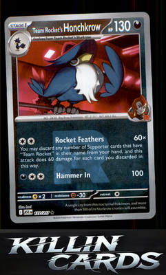 Team Rocket's Honchkrow 127/217 Pokemon Rare ME: Ascended Heroes Card NM