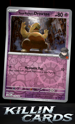 Reverse Holofoil Team Rocket's Drowzee 079/182 Pokemon Common SV10: Destined Riv