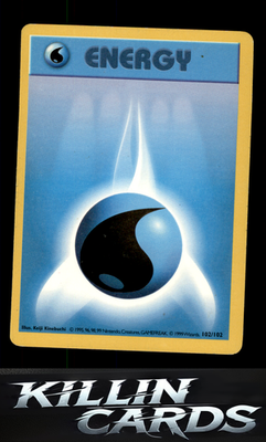 Water Energy 102/102 Pokemon Common Base Set (Shadowless) Card LP