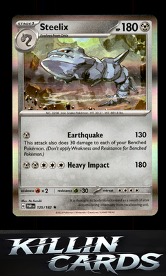 Steelix - 125/182 125/182 Pokemon Rare SV04: Paradox Rift Card NM