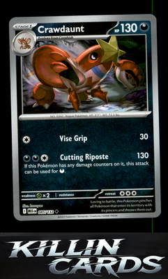 Reverse Holofoil Crawdaunt 085/132 Pokemon Uncommon ME01: Mega Evolution Card NM