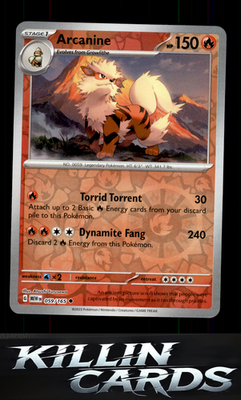 Reverse Holofoil Arcanine 059/165 Pokemon Uncommon SV: Scarlet & Violet 151 Card