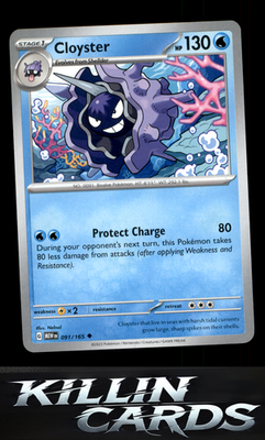 Cloyster 091/165 Pokemon Uncommon SV: Scarlet & Violet 151 Card NM