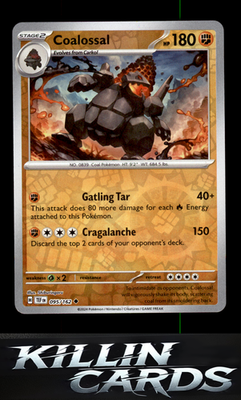 Reverse Holofoil Coalossal 095/162 Pokemon Uncommon SV05: Temporal Forces Card N