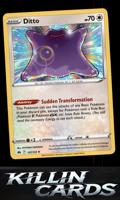 Ditto 107/159 Pokemon Holo Rare SWSH: Crown Zenith Card NM