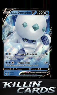 Galarian Darmanitan V 036/185 Pokemon Ultra Rare SWSH04: Vivid Voltage Card LP