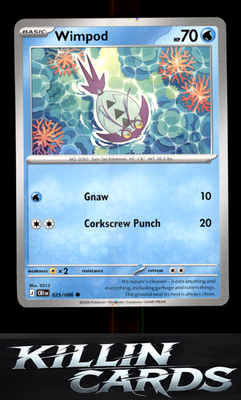 Wimpod 025/086 Pokemon Common ME04: Chaos Rising Card NM