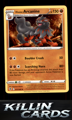 Hisuian Arcanine 071/189 Pokemon Rare SWSH10: Astral Radiance Card NM