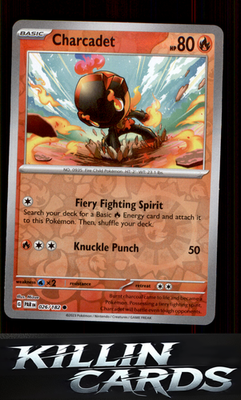 Reverse Holofoil Charcadet - 026/182 026/182 Pokemon Common SV04: Paradox Rift C