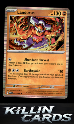 Landorus 053/086 Pokemon Rare SV: Black Bolt Card NM