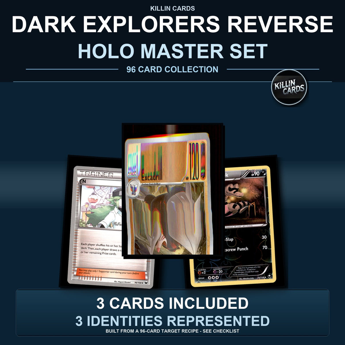 Pokemon TCG Dark Explorers Reverse Holo Master Set 3 Reverse Holo Card